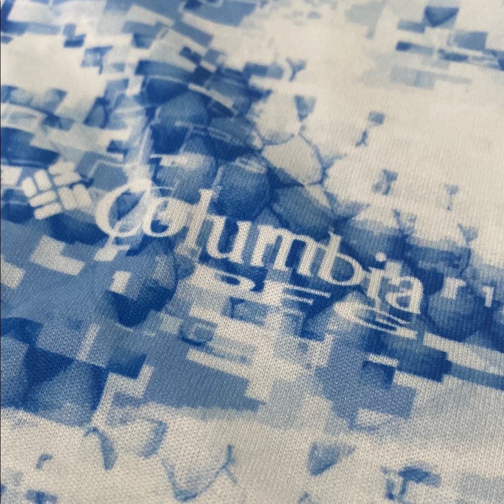 Columbia Blue and White Long Sleeve Tee